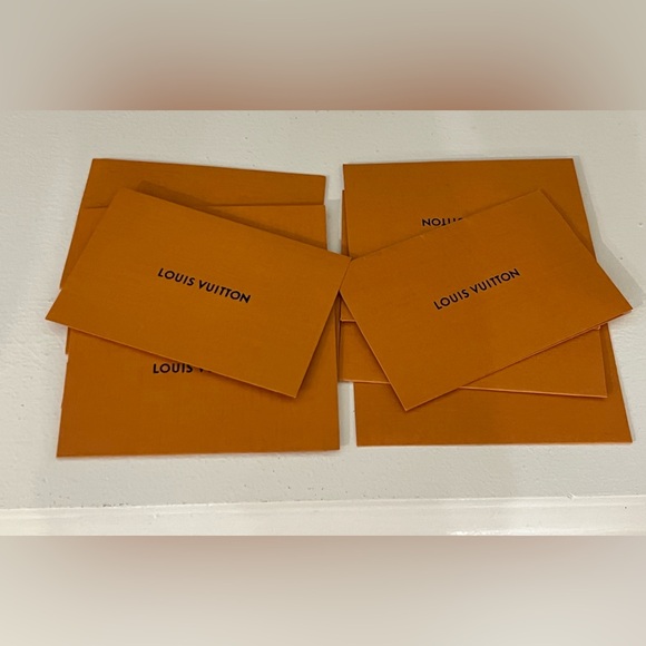 Louis Vuitton Other - Louis Vuitton Authentic Orange Envelope Card / Receipt Holders Lot of 10